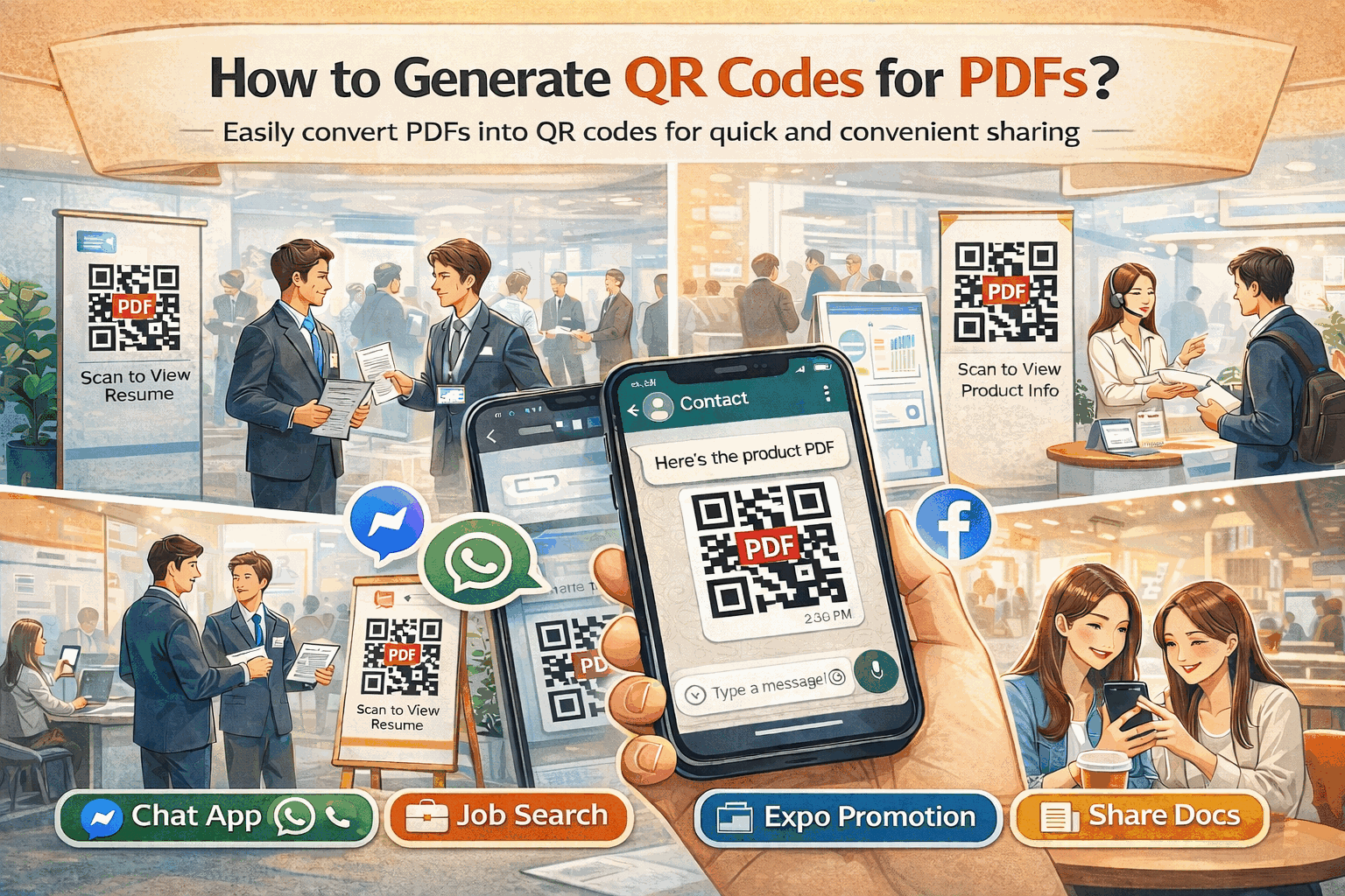 Share PDF link via WhatsApp and social media
