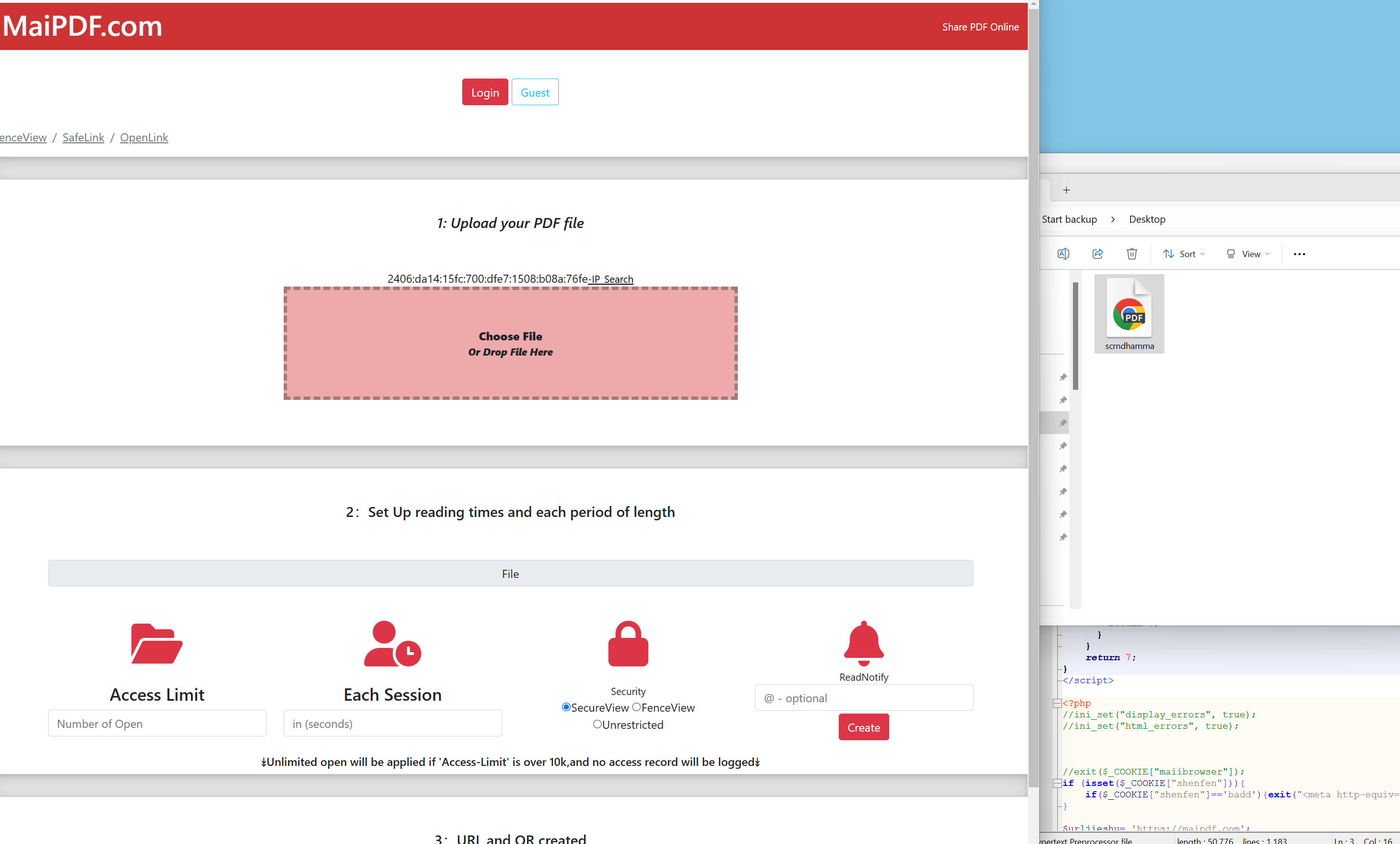 MaiPDF Upload Process