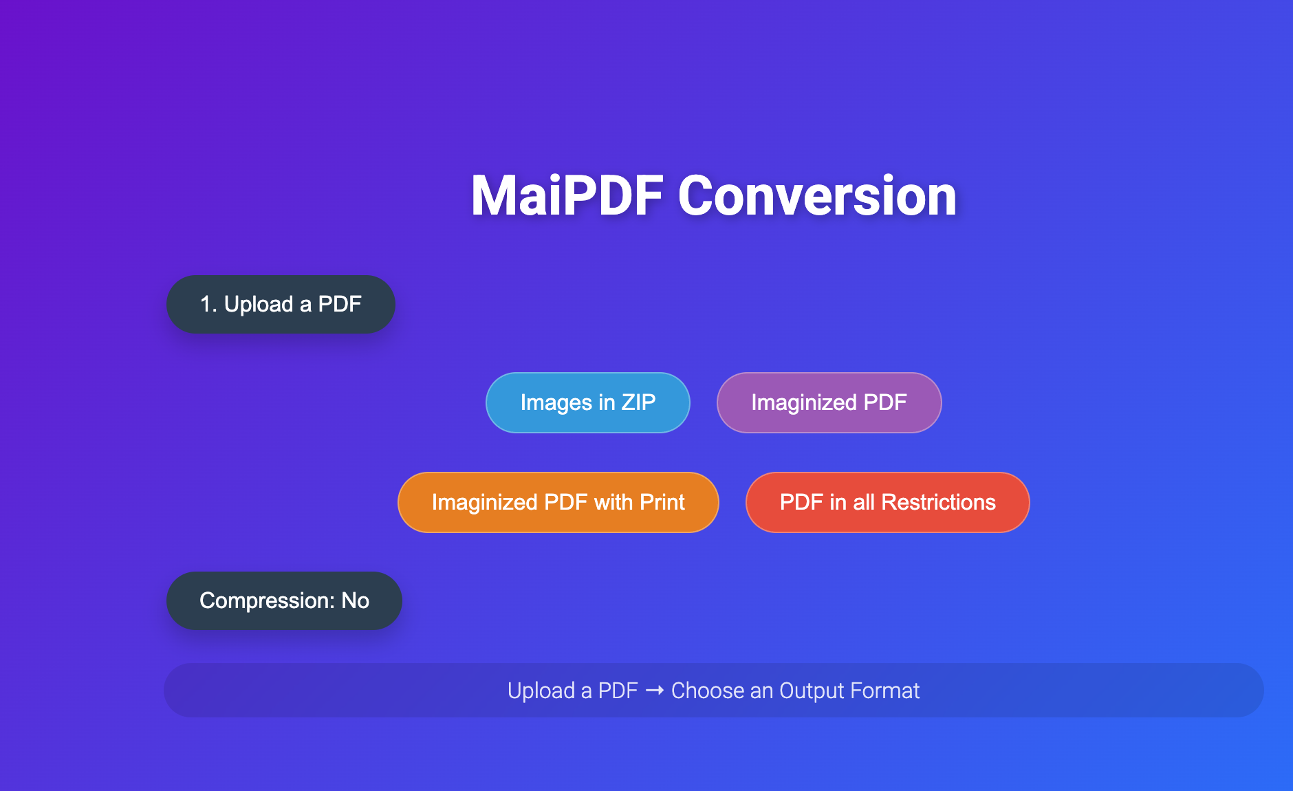 MaiPDF PDF画像化ツール画面